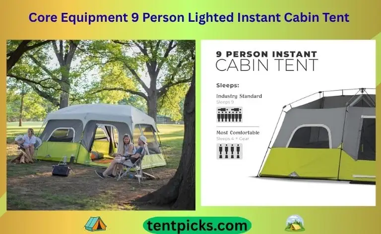 Core Equipment 9 Person Lighted Instant Cabin Tent